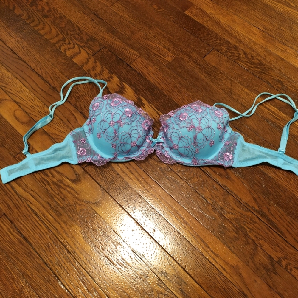 EUC Ambrielle blue+purple lacy bra sz 34B!